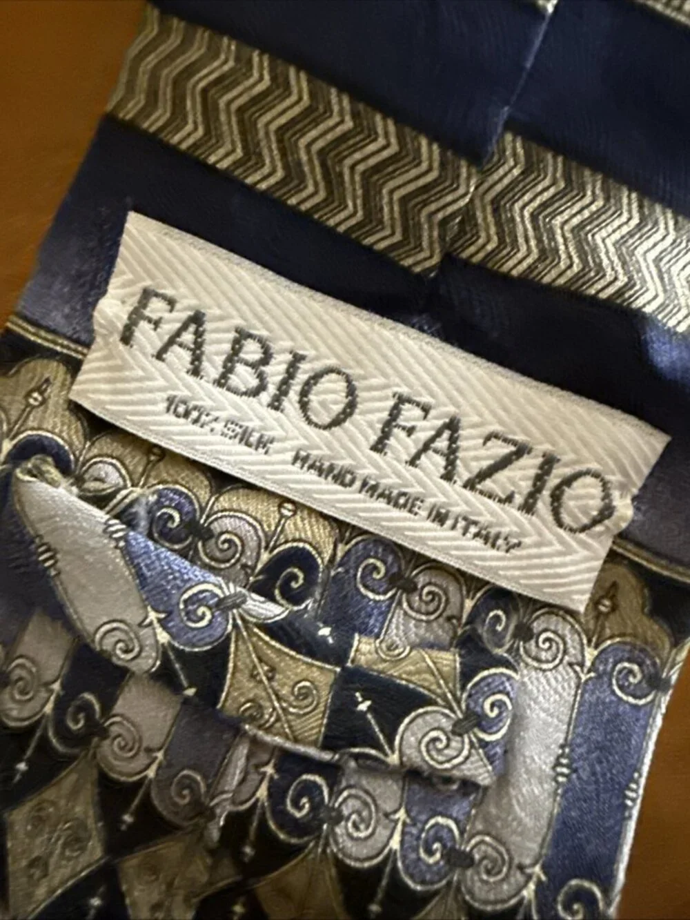Fabio Fazio Tie Handmade 100% Silk